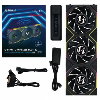 Lian Li UNI FAN REVERSE TL WIRELESS LCD 3x120mm Siyah Kasa Fanı (G99.12RTLLCD1W3B.00)